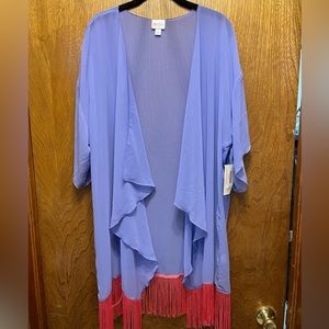 LuLaRoe - Monroe - -L - lavender with salmon fringe